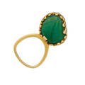 Andrew grima emerald diamond  yellow gold ring