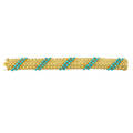 Yellow gold  turquoise dimensional strap bracelet