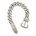 Hermes silver curb link buckle bracelet