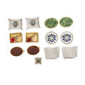 Gentlemans gem set gold cufflinks accessories