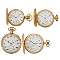 Four american gold or goldfilled pocket watches