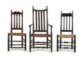 Three banisterback chairs