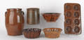 Six pieces of Pennsylvania redware