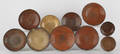 Collection of redware plates and shallow bowls