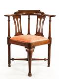 18th C English Walnut Corner Chair