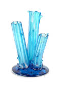 Steuben celeste blue vase with triple stump base