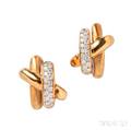 18kt Gold and Diamond Earclips Marlene Stowe