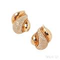 18kt Gold and Diamond Earclips Henry Dunay
