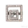 18kt White Gold and Diamond Happy Spirit Ring Chopard