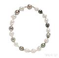 Baroque South Sea and Tahitian Pearl Necklace HughesBosca