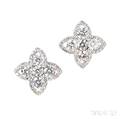 18kt White Gold and Diamond Earstuds