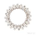Platinum and Diamond Circle Brooch