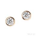 18kt Gold and Diamond Diamonds by the Yard Earstuds Elsa Peretti Tiffany  Co
