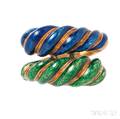 18kt Gold and Enamel Ring Tiffany  Co