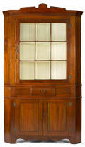 Pennsylvania walnut corner cupboard