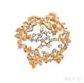 18kt Gold and Diamond Brooch