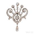 14kt Gold and Diamond Brooch