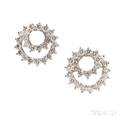 Platinum and Diamond Spiral Earrings Tiffany  Co
