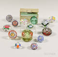 Fourteen Glass Paperweights