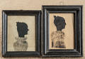 Two New England hollowcut and block printed silhouettes ca 1830