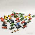 Thirtyfour Metal Toy Cars and Trucks