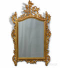 Rococostyle Gilt and Carved Wood Mirror