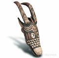 Bobostyle Carved and Painted Antelope Mask