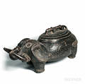 Bamilekestyle Carved Wood Elephant Vessel