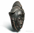 Baulestyle Carved Wood Female Mask