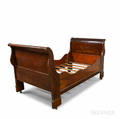 Classical Mahogany Veneer Sleigh Bed