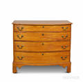 Chippendalestyle Birch Bowfront Chest of Drawers