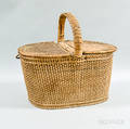 Woven Splint Handled Basket