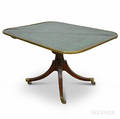 Regency Leatherupholstered Mahogany Tilttop Table