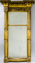 Large Federal Gilt and Turned Splitbaluster Mirror
