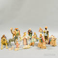 Large Goebel Seventeenpiece Ceramic Nativity Scene