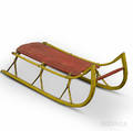 Childs Red and Yellowpainted Sled