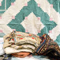 Large Group of Textiles Coverlets and Quilts