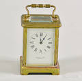 Botley  Lewis Brass and Glass Presentation Carriage Clock