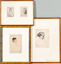 Four Framed Asa Chaffetz Etchings