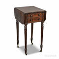 Federal Mahogany Twodrawer Dropleaf Worktable
