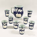 Eight Copeland Spode Ceramic Cups and a Pitcher