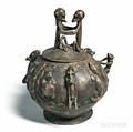 Dogonstyle Bronze Figural Vessel