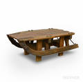 Large Wooden Sled Converted to a Coffee Table