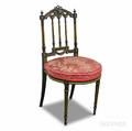 Renaissance Revival Blackpainted Side Chair