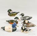 Six Contemporary Carved and Painted Decoys