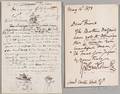 Cruishank George 17921878 Three Autograph Letters Signed with Drawings