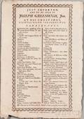 American Advertising Broadside Just Imported and to be Sold by Joseph Greenough Jun at his Cheap Shop Little Below the FerryWay N