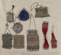 Nine beaded purses