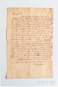 Irish Indentured Servant Letter New England 18th Century
