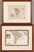 South America Two Handcolored Maps